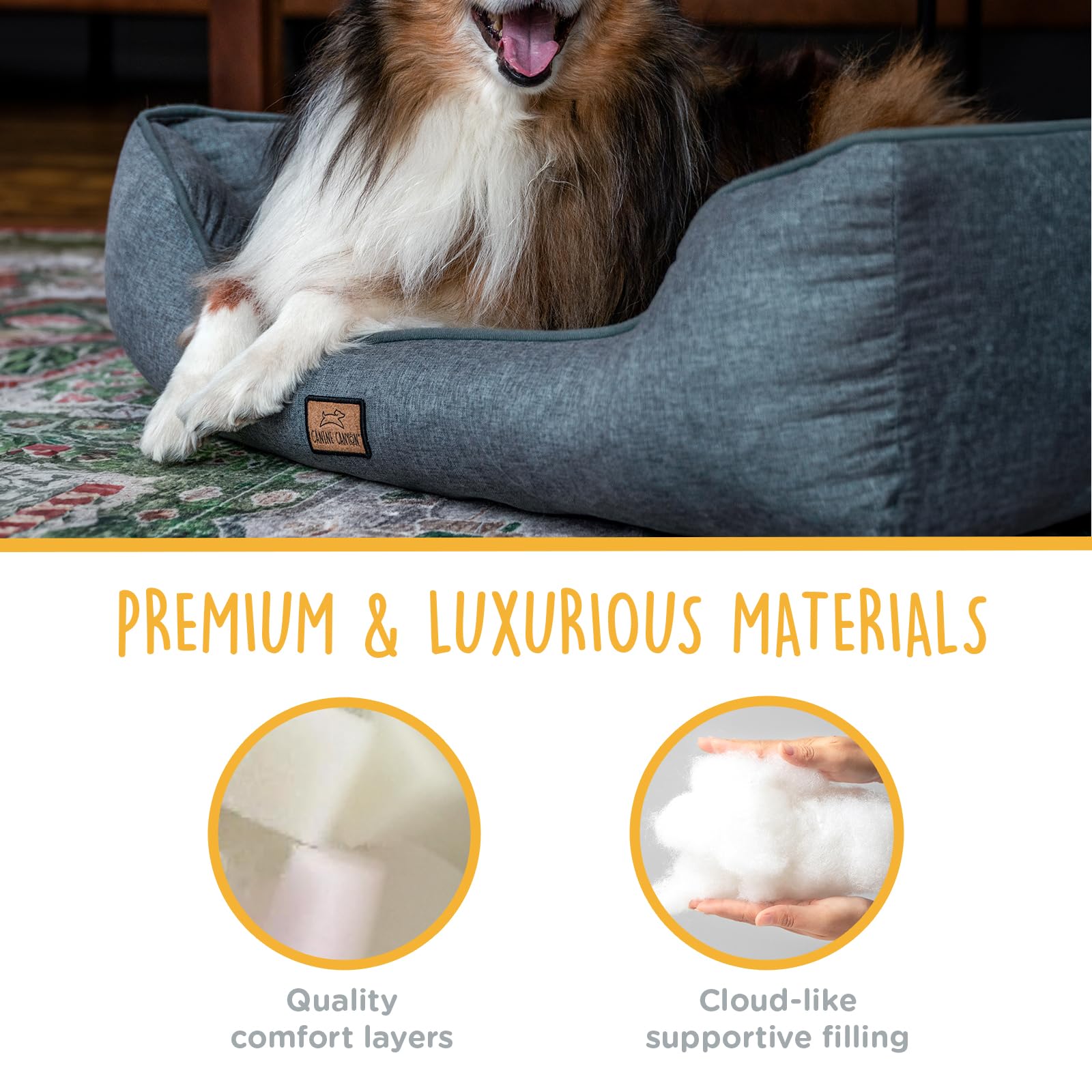 CANINE CANYON bed material is washable for easy cleaning