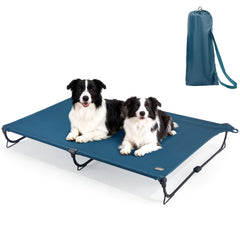 CANINE CANYON folding-raised-dog-bed compact fold for travel and camping.