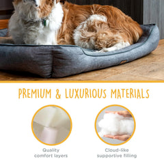 CANINE CANYON large dog bed non-slip bottom provides stable safety on floors