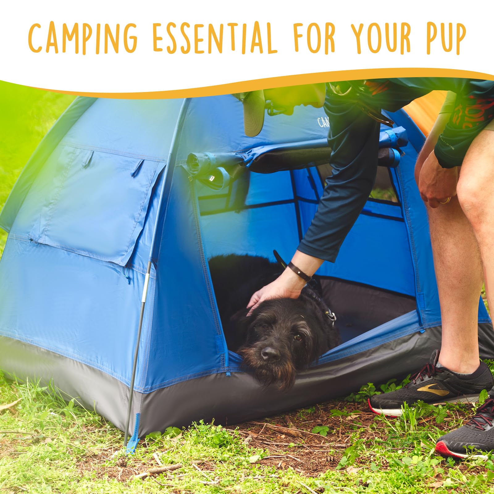 CANINE CANYON Luna tent side ventilation demonstrates breathable mesh for cooling airflow