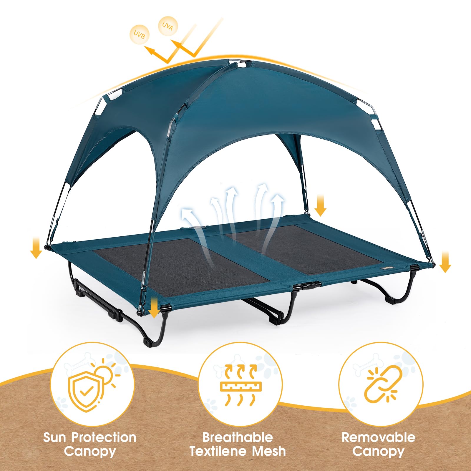 CANINE CANYON bed in outdoor setting for parks or camping