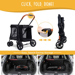 CANINE CANYON Scout stroller front door access makes loading older or non-walking dogs easier
