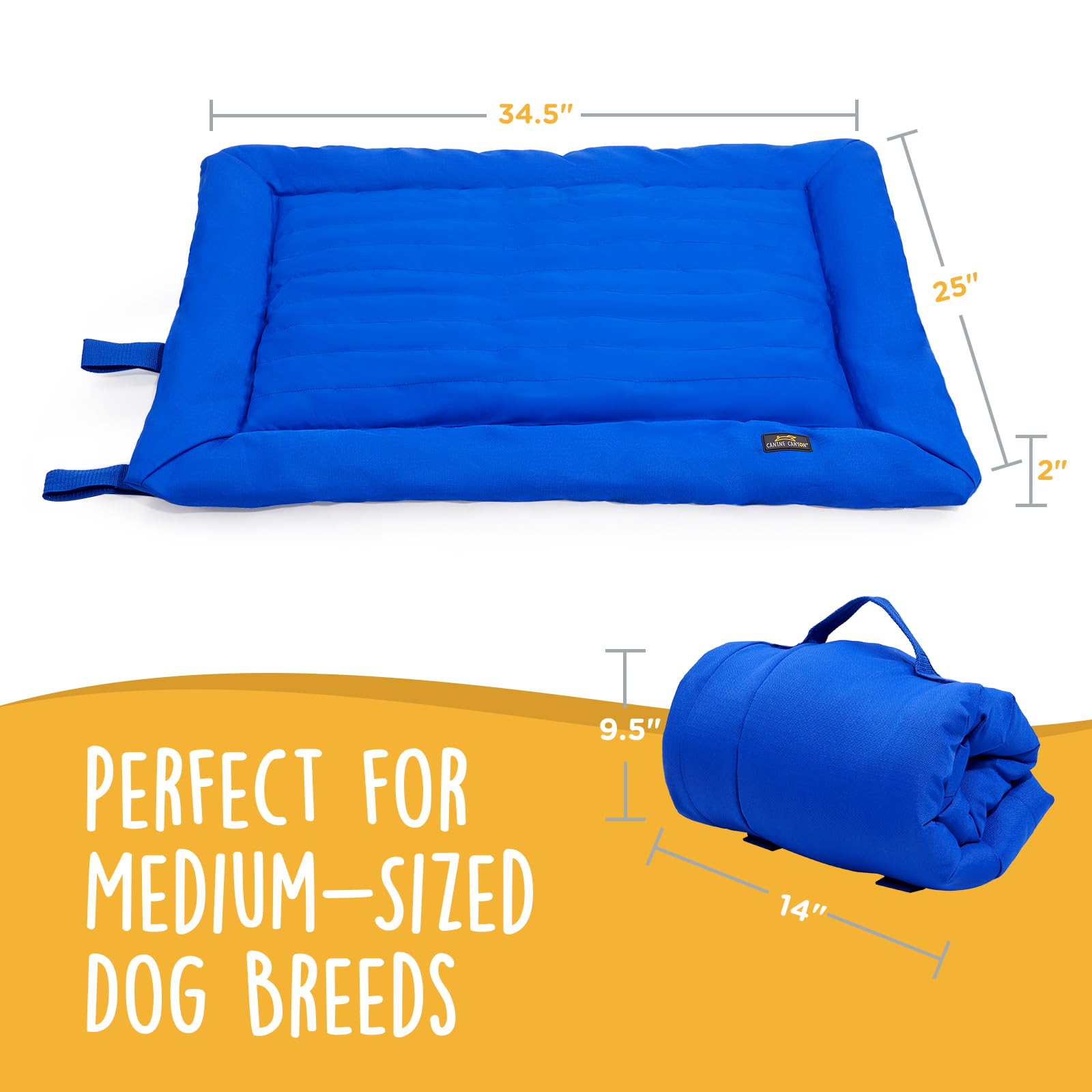 CANINE CANYON travel dog bed easy-clean surface cleans in seconds.