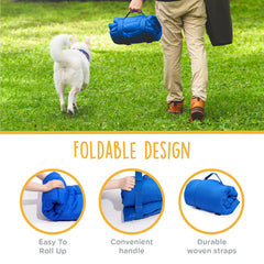 CANINE CANYON travel dog bed on crate for secure indoor comfort.