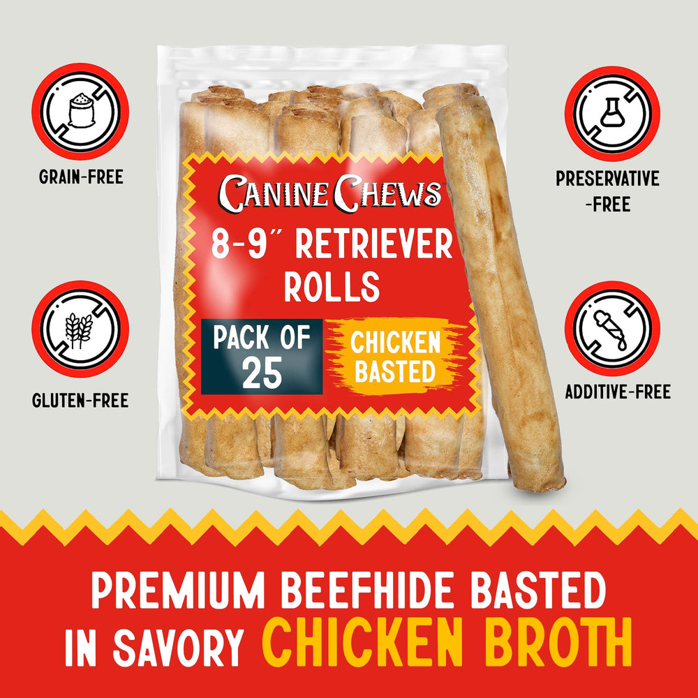 Canine Chews chicken broth coating closeup showing flavor aroma