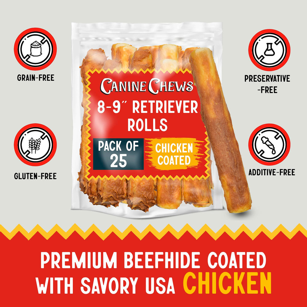 Canine Chews closeup-broth-glaze shows savory coating inviting chews.
