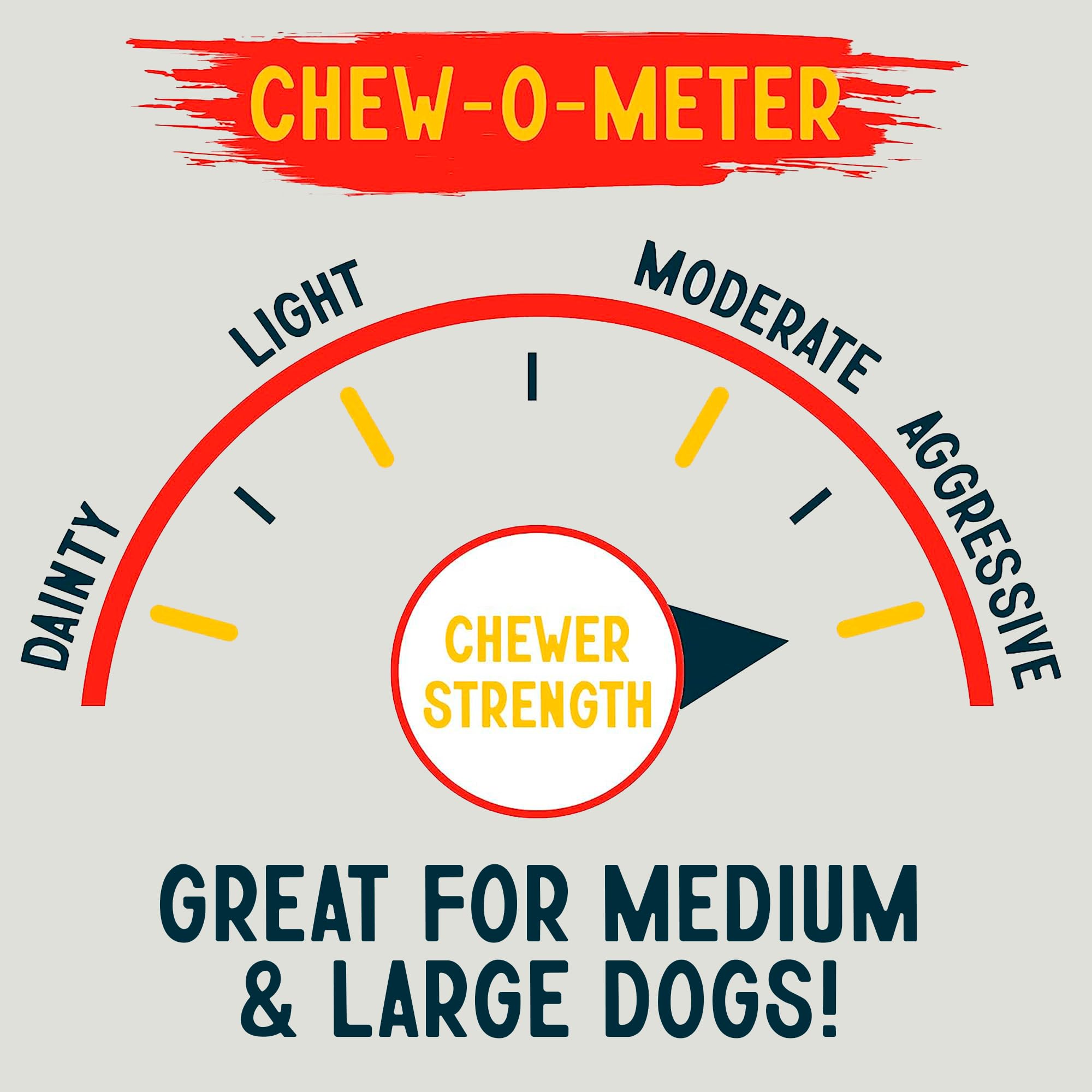 Canine Chews stain-free-rawhide shows no staining residue after chew.