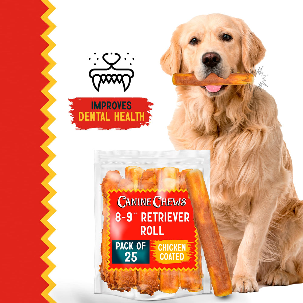 Canine Chews USA-sourced-ingredients emphasize quality, USA chicken and beefhide.