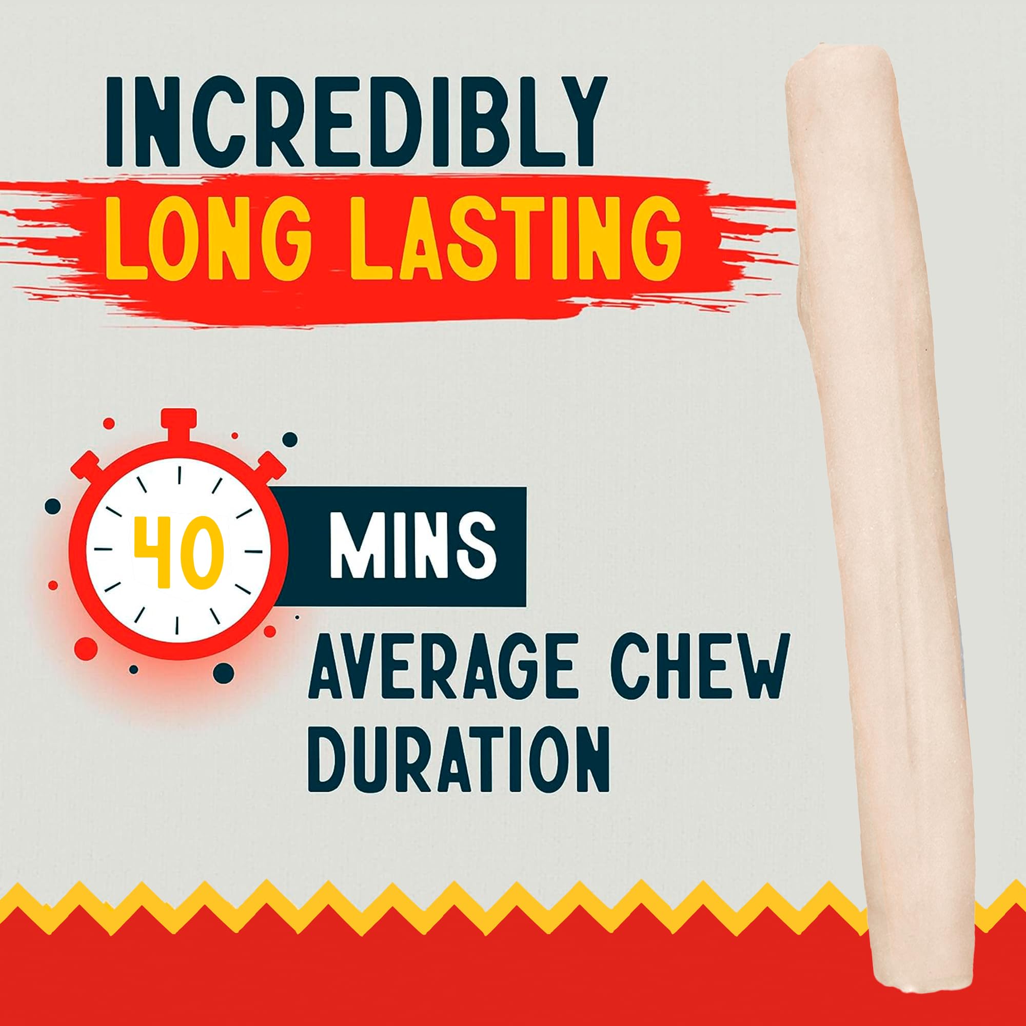 Canine Chews hand-rolled rawhide roll, premium texture, natural chew experience