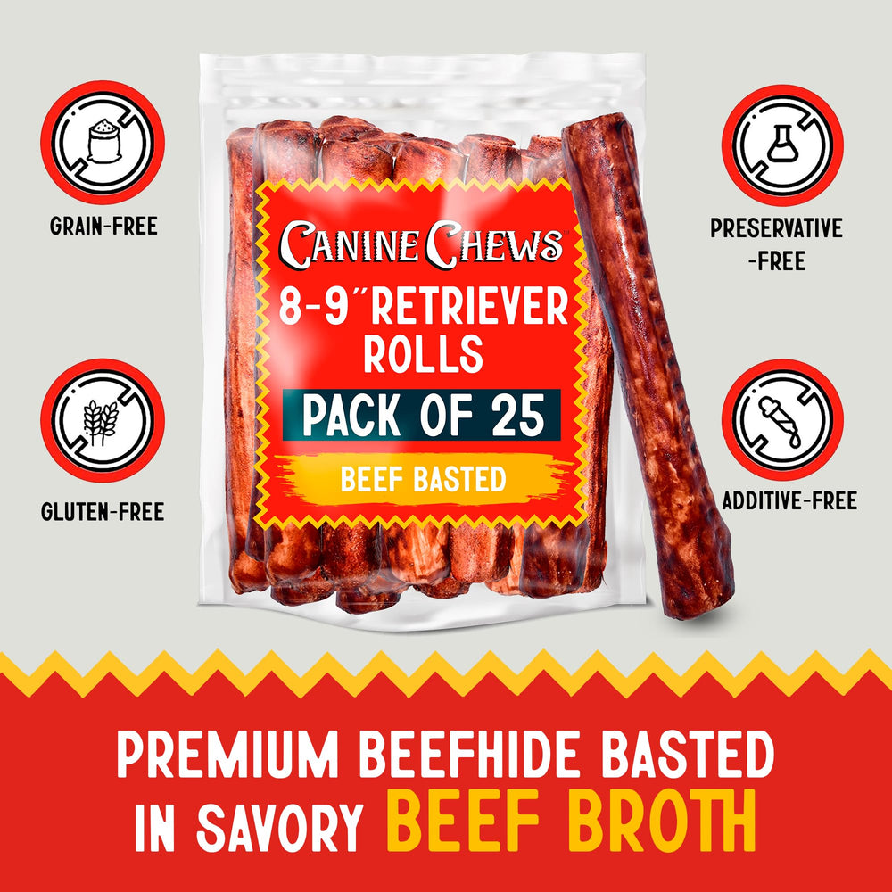 Canine Chews rawhide bones for large dogs durable chews for heavy chewers.