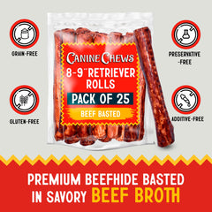 Canine Chews rawhide bones for large dogs durable chews for heavy chewers.