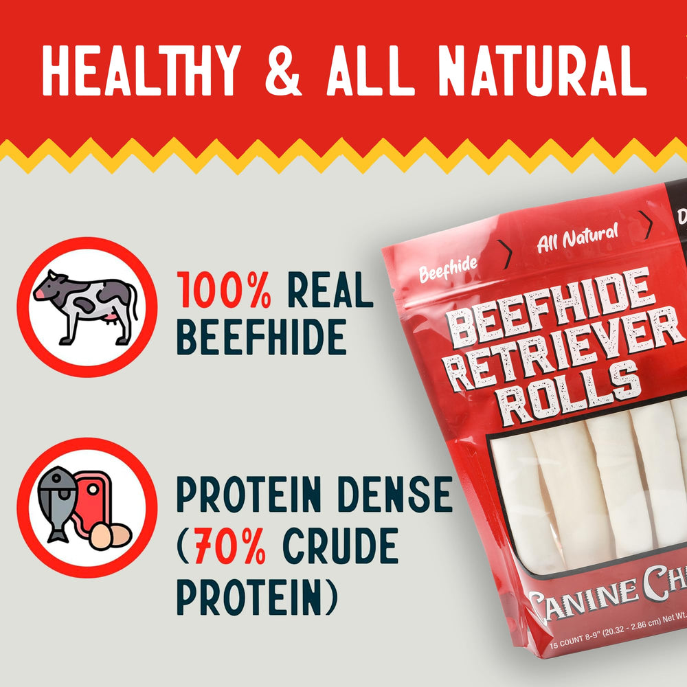 Canine Chews Retriever Rolls packaging-odor-free keeps home clean