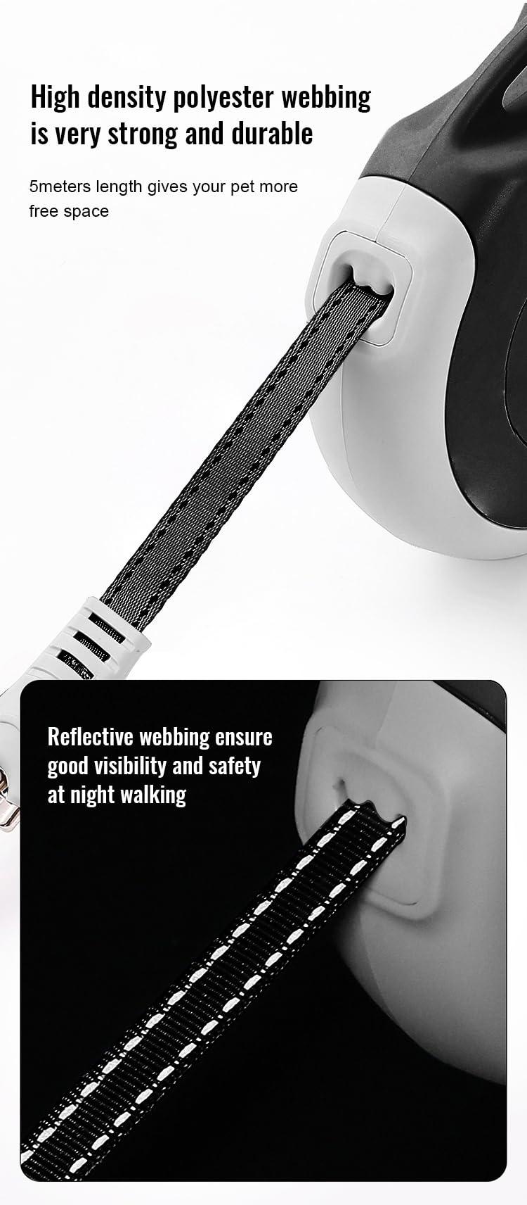 Canine Curation retractable leash offers two braking modes for controlled outings.