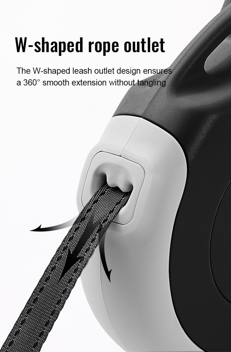 Canine Curation retractable leash includes reflective ribboning for safer night walks.