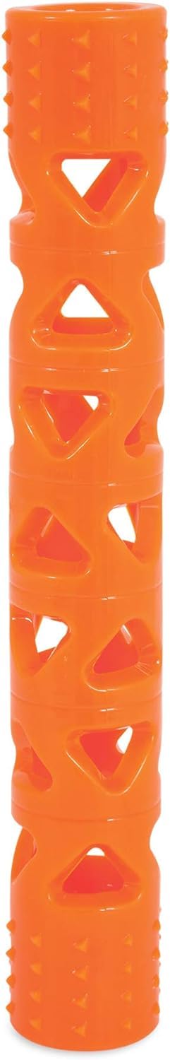 Canine Hardware Chuckit Breathe Right Stick orange large closeup for durable construction