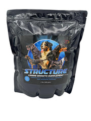 Canine Performance Nutrition Structure puppy growth bottle pour demonstrates easy feeding for healthy development