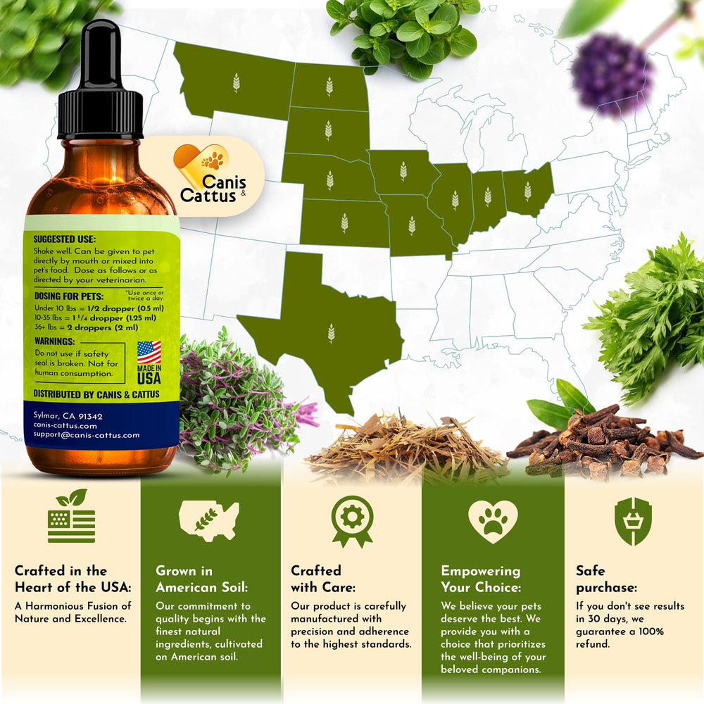 Canis&Cattus flavorless liquid mixed into water enables easy daily administration.