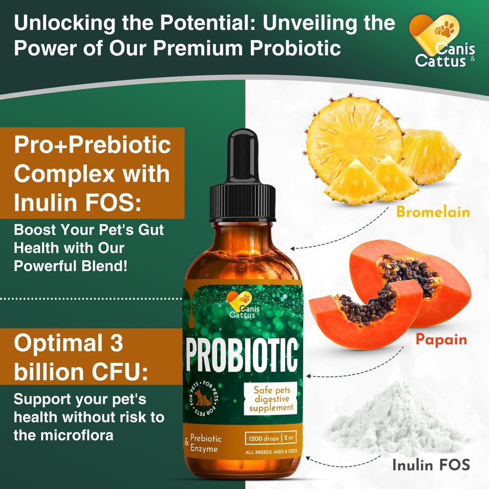 Canis&Cattus liquid probiotics and enzyme mix aiding smooth digestion for cats.