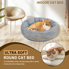 CANMIL cat bed donut nest walls provide secure cocoon for curling up and lounging