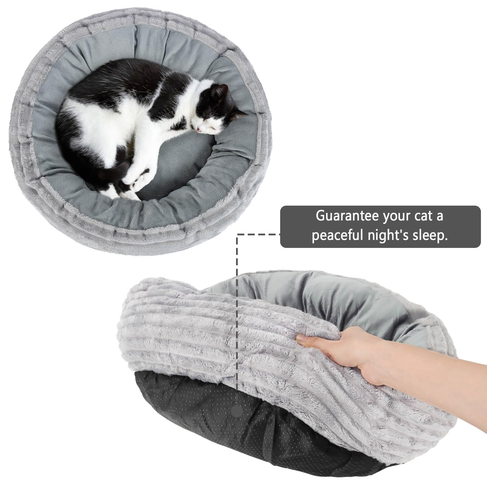 CANMIL indoor-use round bed keeps pets comfy during naps