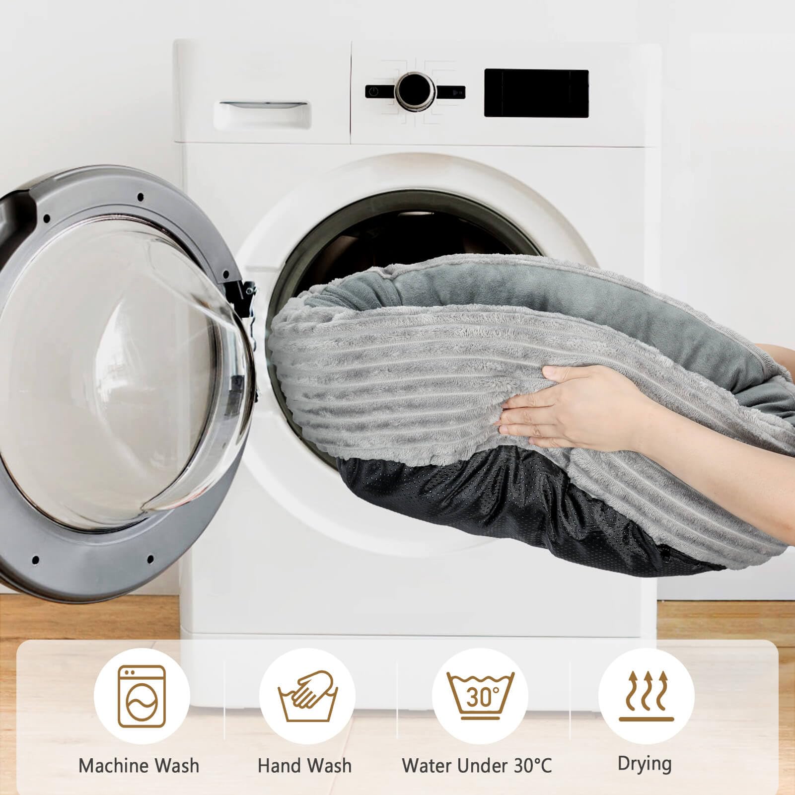 CANMIL machine-washable design eases cleaning after spills