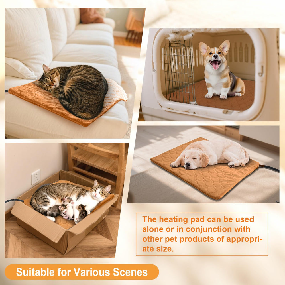 CANMIL cat heating pad chew-resistant cord image reinforces pet safety from chewing.