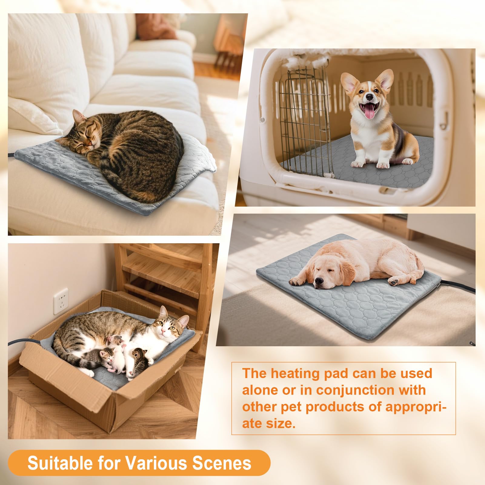 CANMIL cat heating pad available in two sizes for pets
