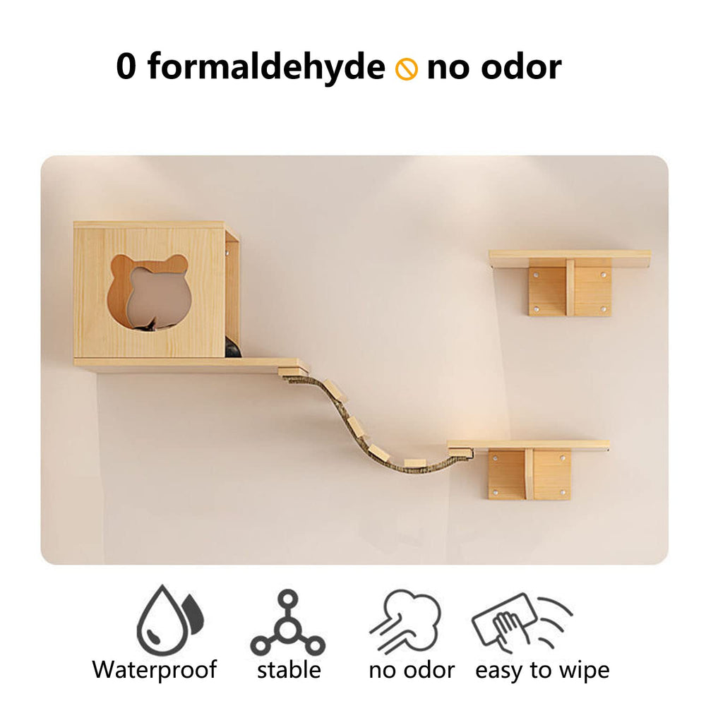 Canormpet 6-shelves layout creates dynamic vertical play area