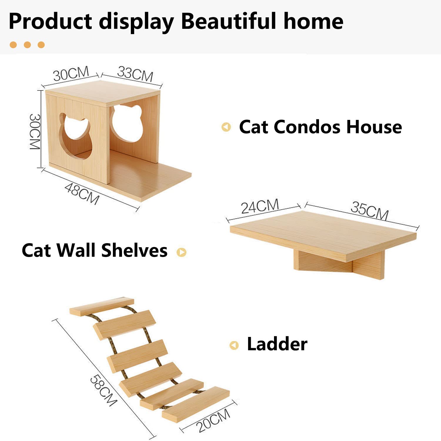 Canormpet cat condos house demonstrates secure high perches for lounging
