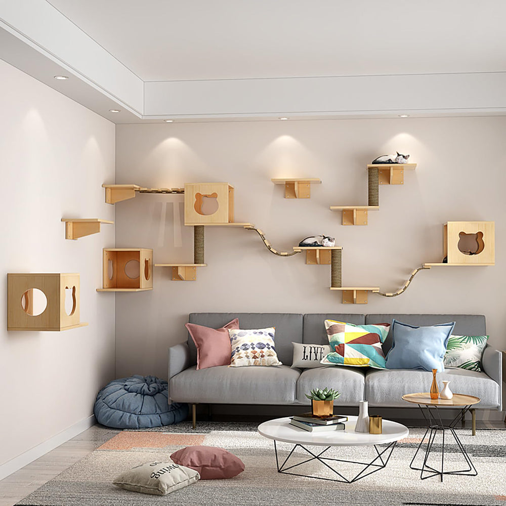 Canormpet cat wall shelves perches provide elevated resting spots for cats