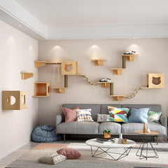 Canormpet cat wall shelves perches provide elevated resting spots for cats