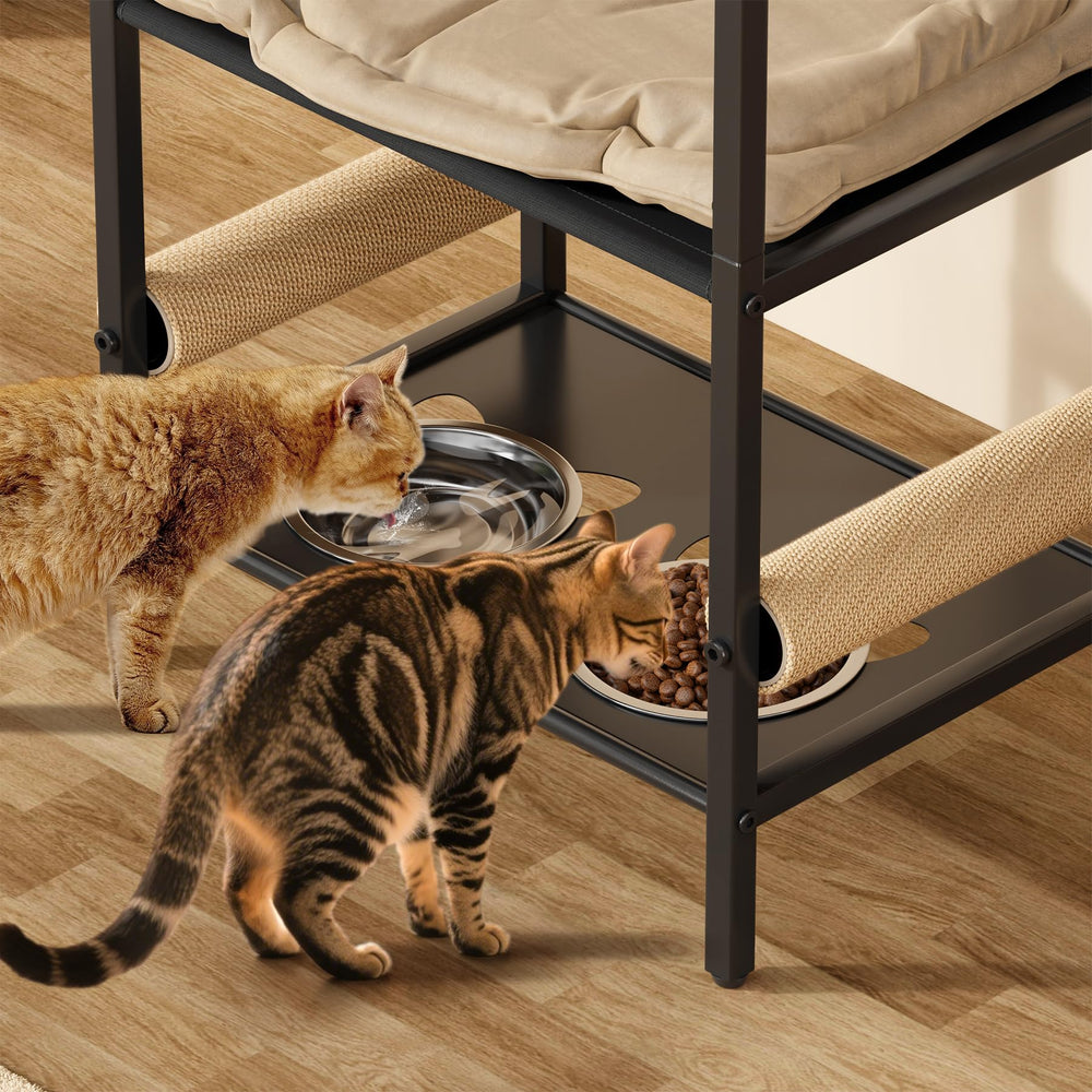 Canyave 4in1 top storage shelf keeps cat supplies neatly organized and accessible.