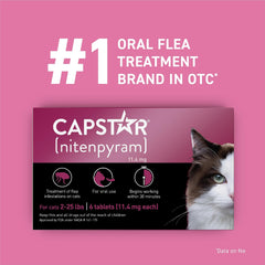 Capstar cat dose in food enables easy administration