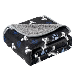 CAPT.SNOOZE waterproof dog blanket Navy Paws on sofa protects furniture from spills
