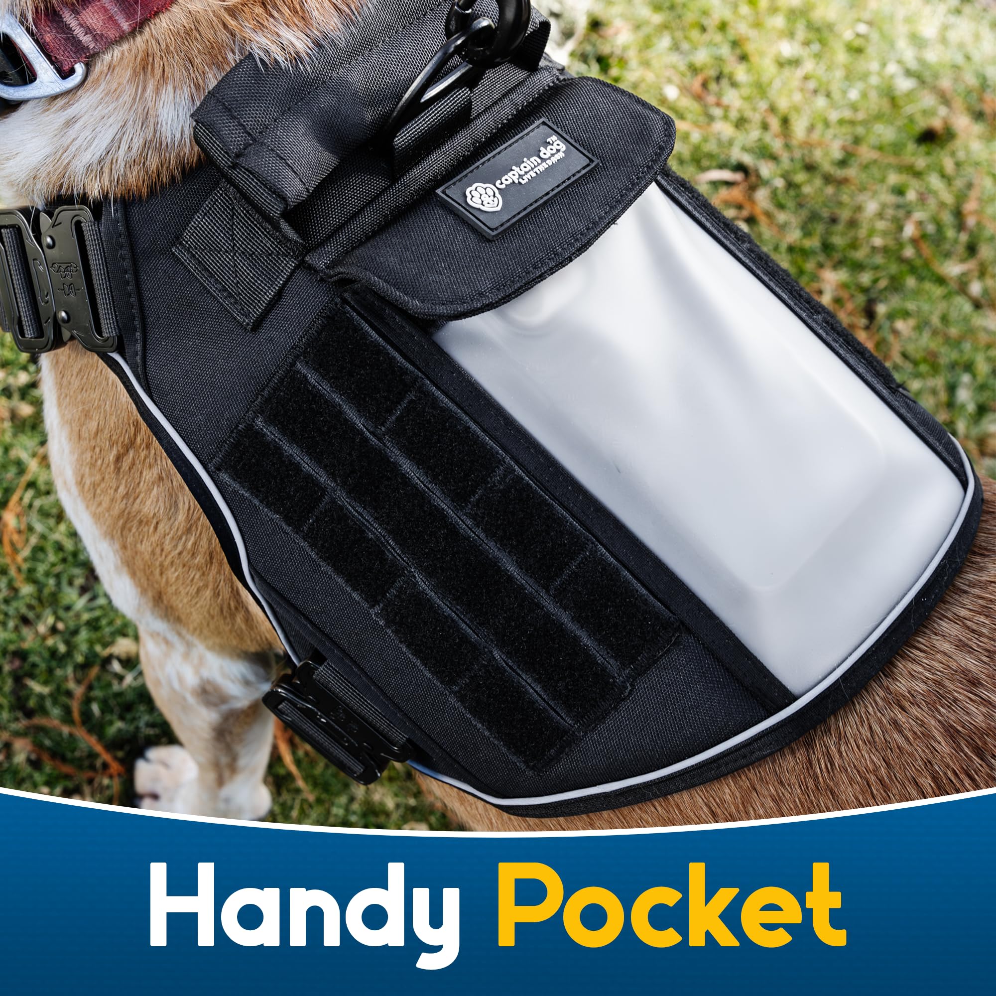 Captain Dog XXL Patch Panels Velcro for easy customization.