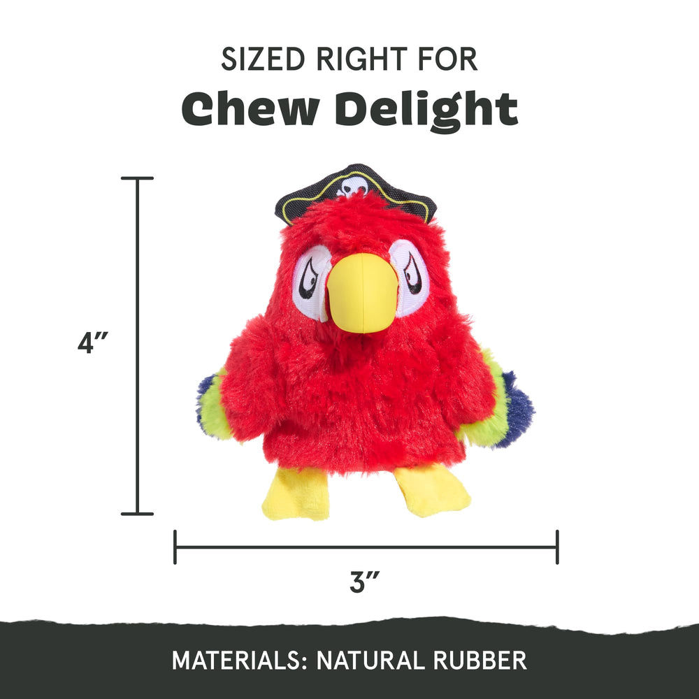 Captain Parrot treat-dispensing base delivers snack-friendly stimulation.