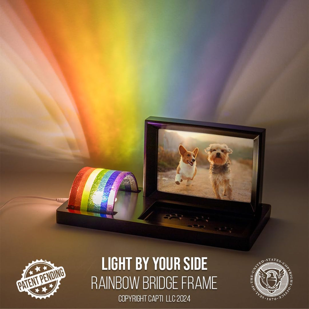 Capti Sympathy memorial photo frame helps keep a pet's memory and love alive.