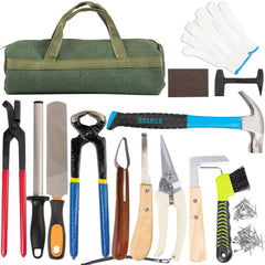 Capuca hoof trimmers kit front view for quick, professional hoof care in stables.
