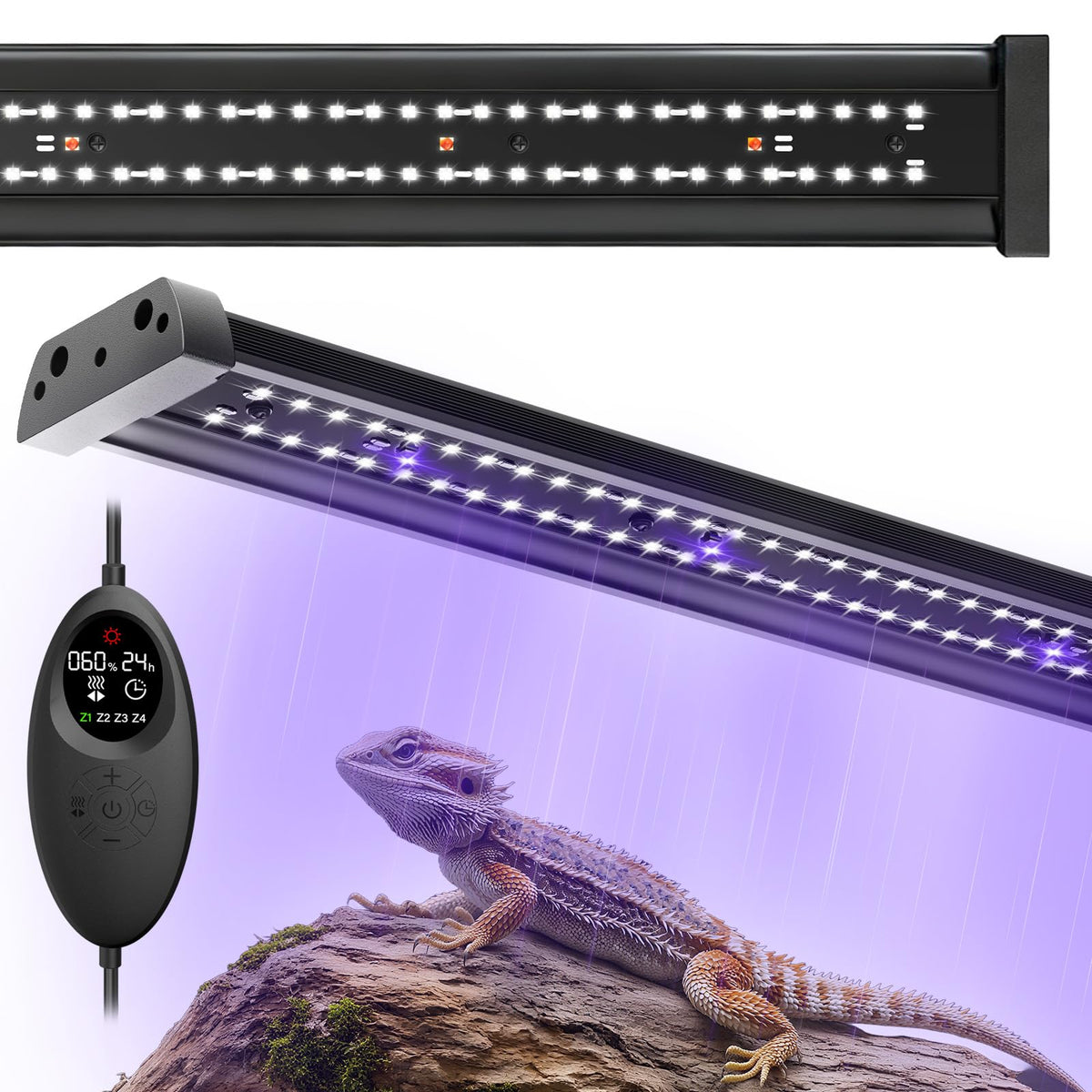 Capybland UVB light 28.5in terrarium for UVB exposure supporting calcium absorption