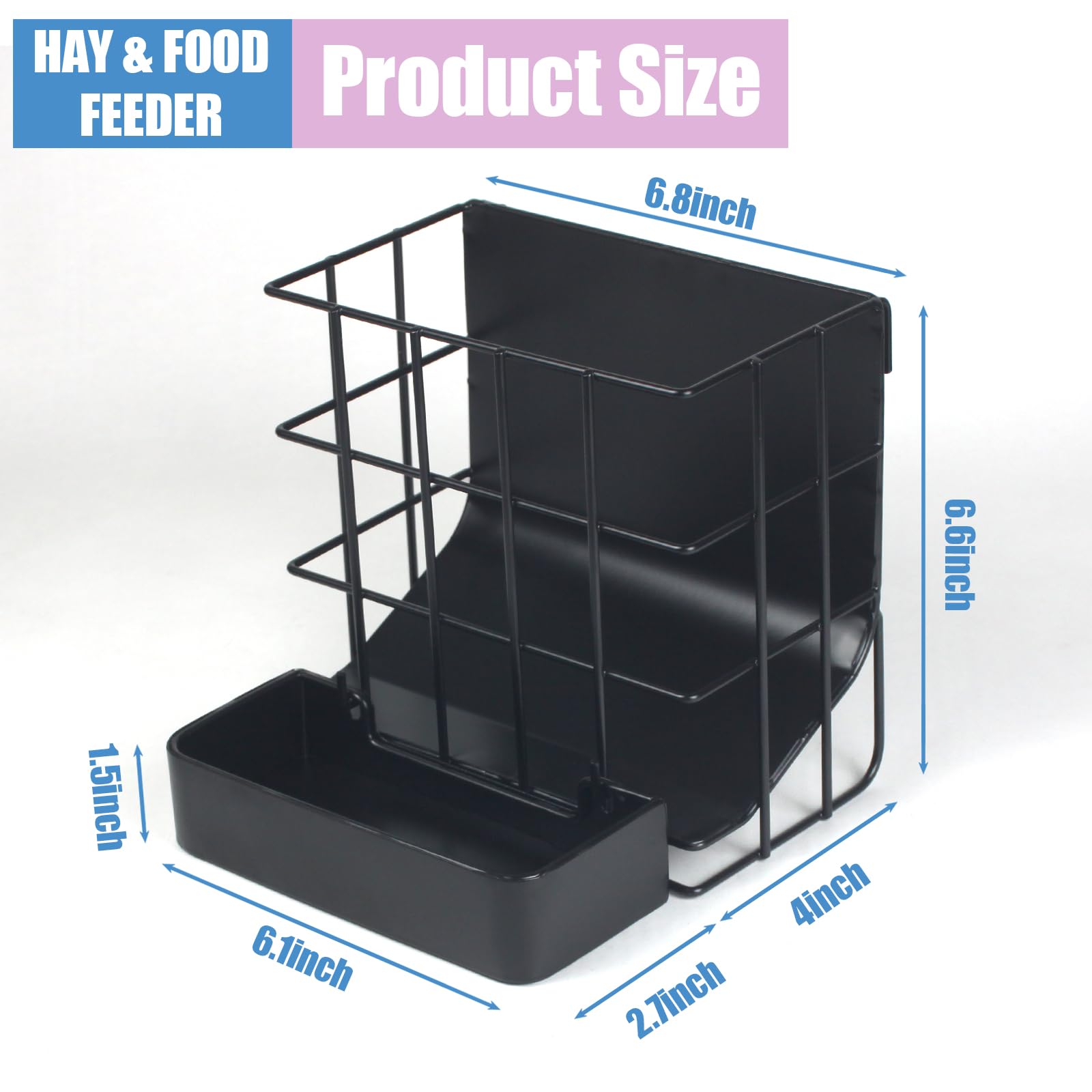 CAIQINLI rabbit hay feeder hanging design demonstrates easy installation and versatile placement.
