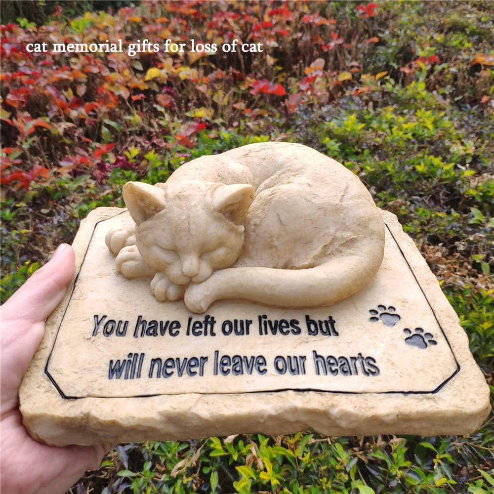 Carchistan memorial stone highlights paw prints and memorial poem for remembrance.