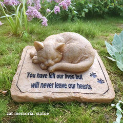 Carchistan Cat Memorial Stone measures 8.5x7x3.5 inches for compact display.