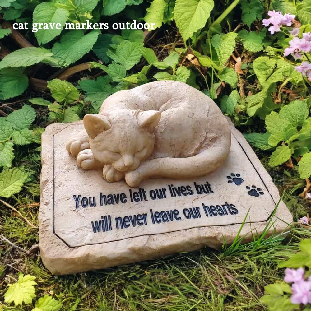 Carchistan cat memorial stone stands on its own for indoor or outdoor use.
