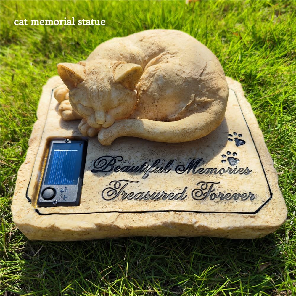 Carchistan outdoor cat grave marker fits patios and gardens.