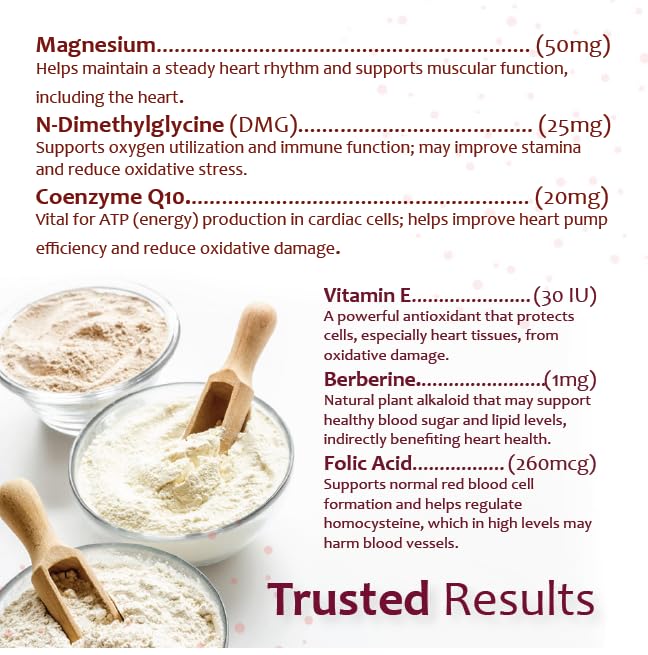 CardioMAX ingredients section highlights L-taurine, L-carnitine, EPA, DHA