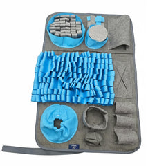CareCooo snuffle mat blue close-up highlighting durable felt foraging boosts mental engagement