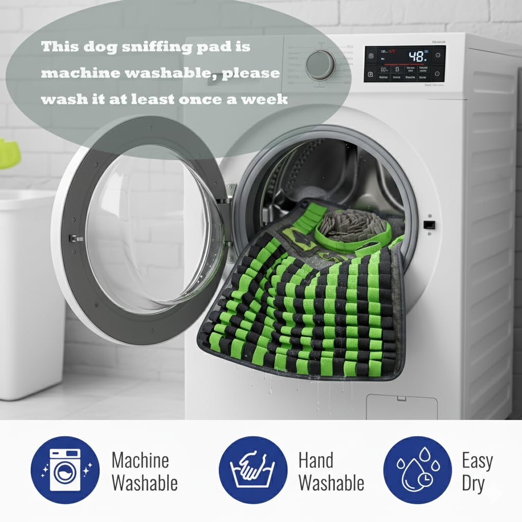 CareCooo snuffle mat dog green on-the-go provides portable puzzle play