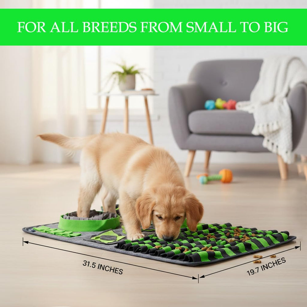 CareCooo snuffle mat dog green machine-washable design is easy to clean