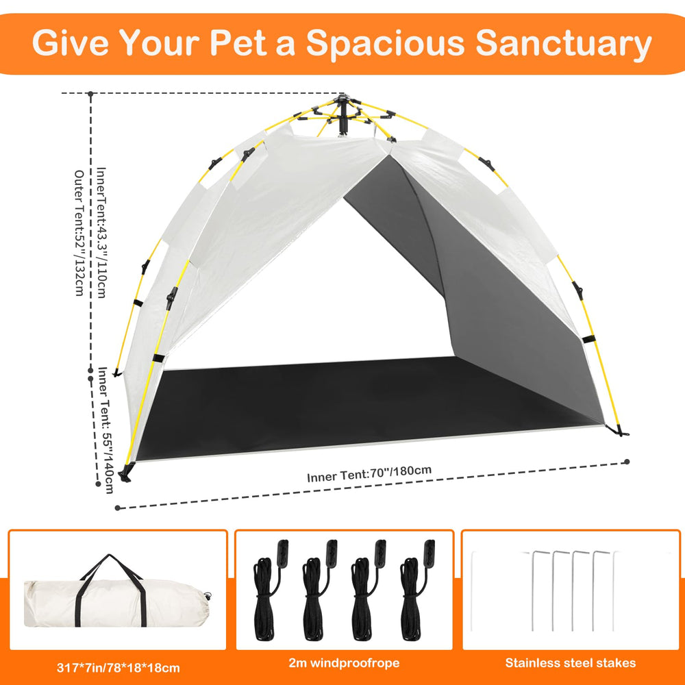 CAREDPETS water-resistant canvas close-up showcases durable shelter