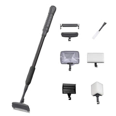 Carefree Fish 6IN1 cleaner with extendable rod reaching deep tank corners for thorough cleaning